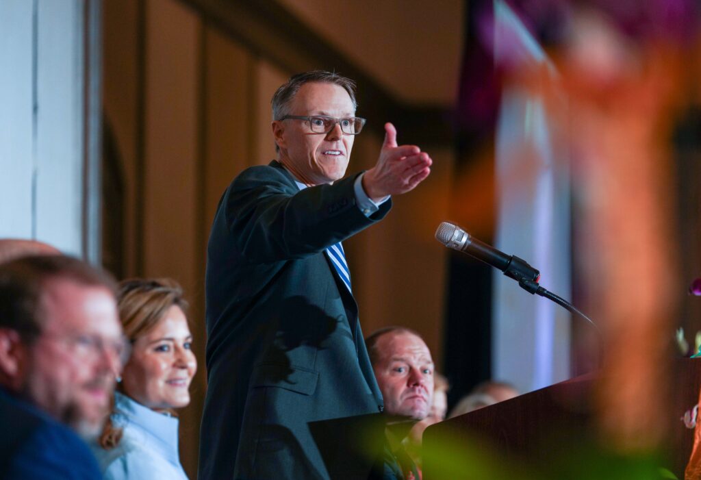 Lance Hollingsworth accepting the King’s Award on behalf of the late Mr. Frank A. Jones, Jr.